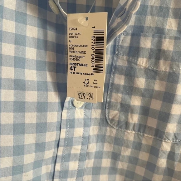 Light Blue Button-Down Shirt – Toddler Boys 4T – NWT – The Children’s Place - Picture 5 of 8